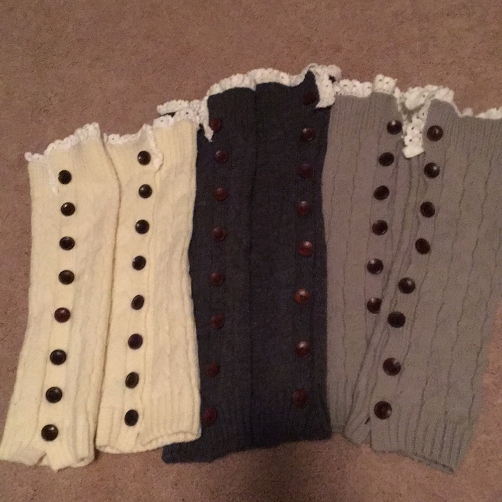 Three Bird Nest leg warmers (3 pairs)